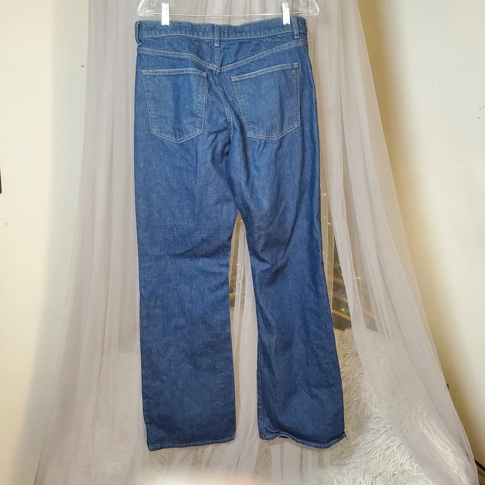 Madewell Western Y2K Relaxed Bootcut Jeans Blue Denim Biker Cowgirl 33x31 Sz 29 - Picture 3 of 6